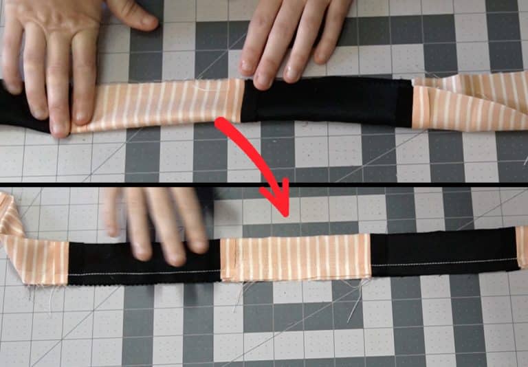 fold in half and sew the length