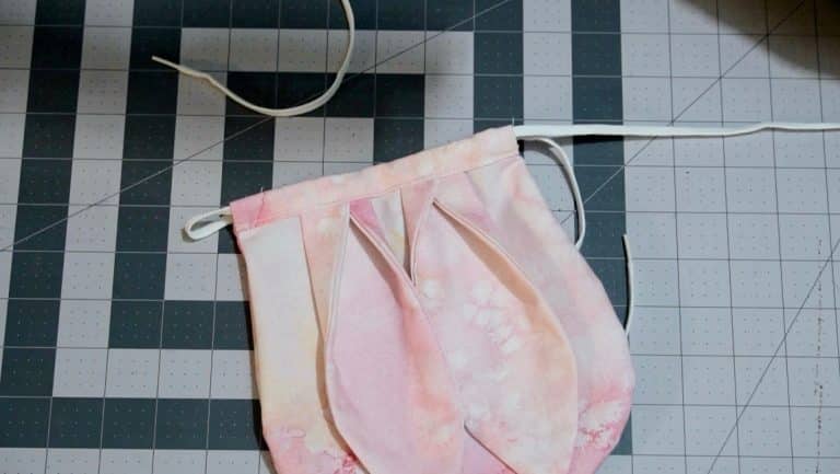 Drawstring Casing Sewing Tutorial: Cute Bunny Drawstring Pouch - Fabricated Closet