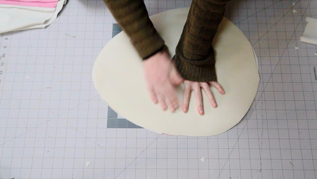 apply interfacing to placemat