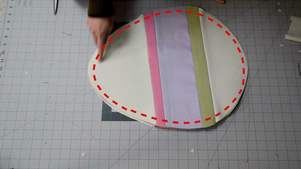 sandwich interfacing between the two sides and sew around perimeter