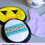 DIY Easter Coaster ideas + 3 free sewing patterns