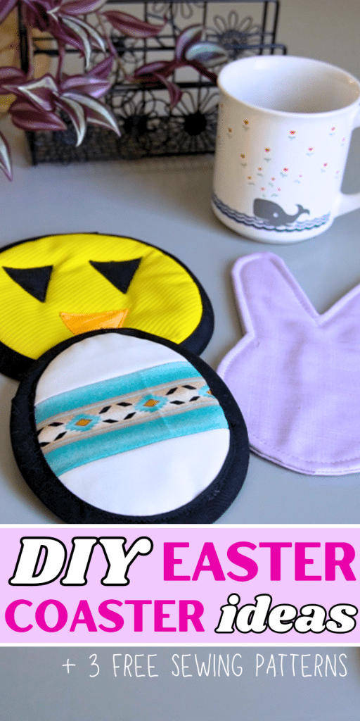 DIY Easter Coaster ideas + 3 free sewing patterns