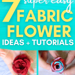 7 super easy fabric flower ideas + tutorials