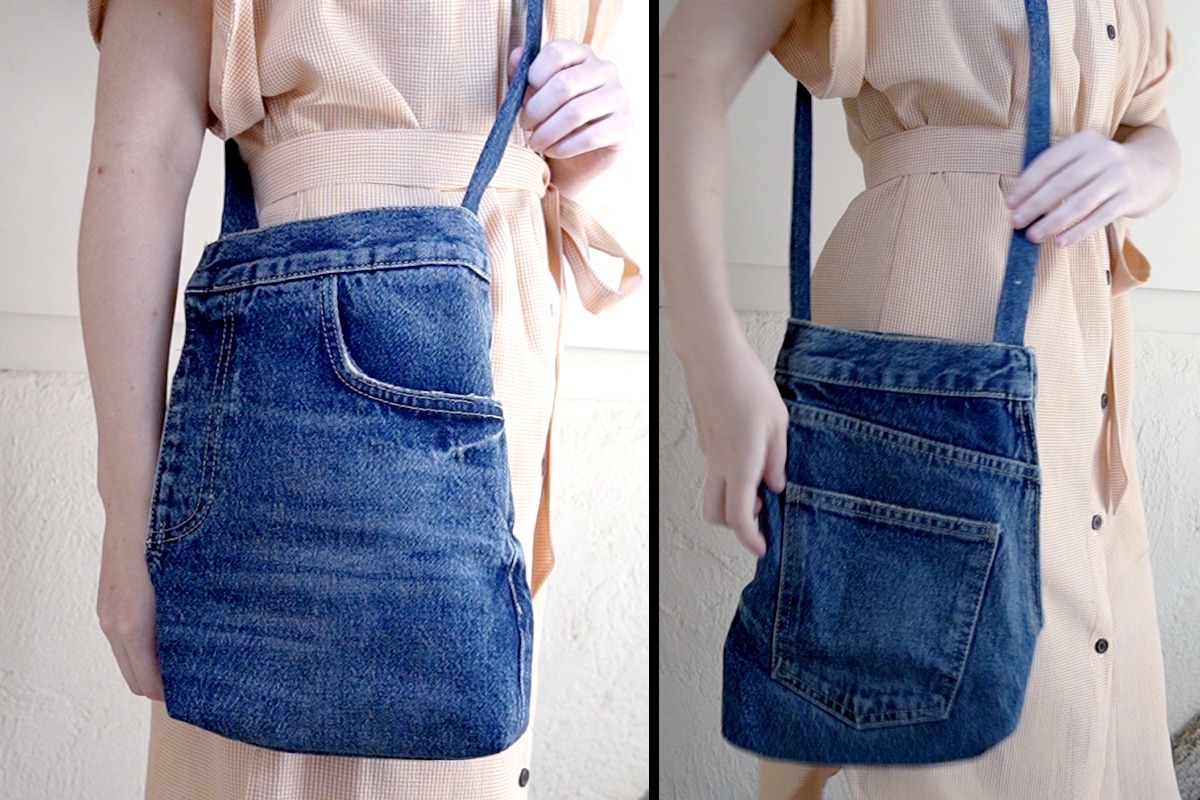 jeans crossbody bag