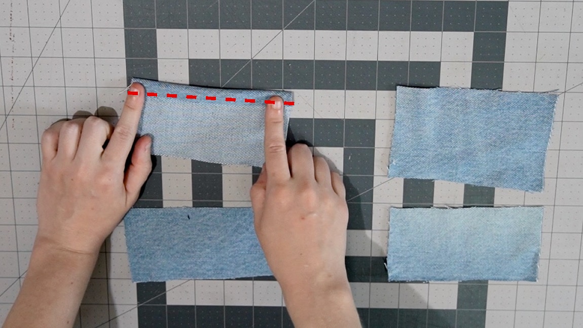 hem middle and bottom pocket pieces