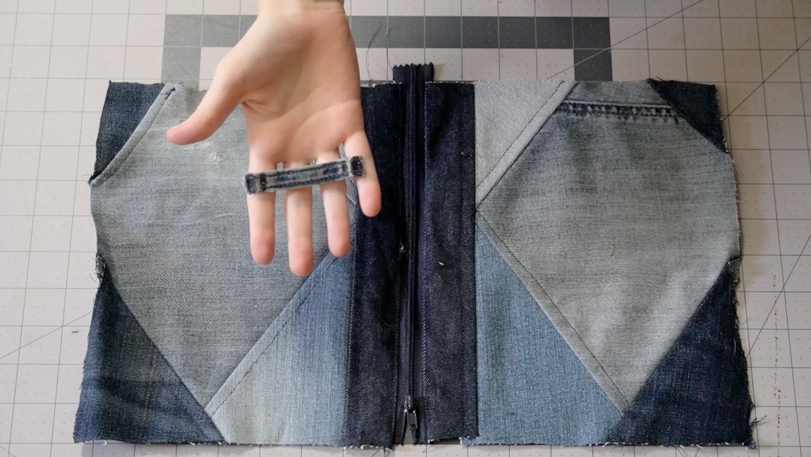 carrier from old pair of jeans