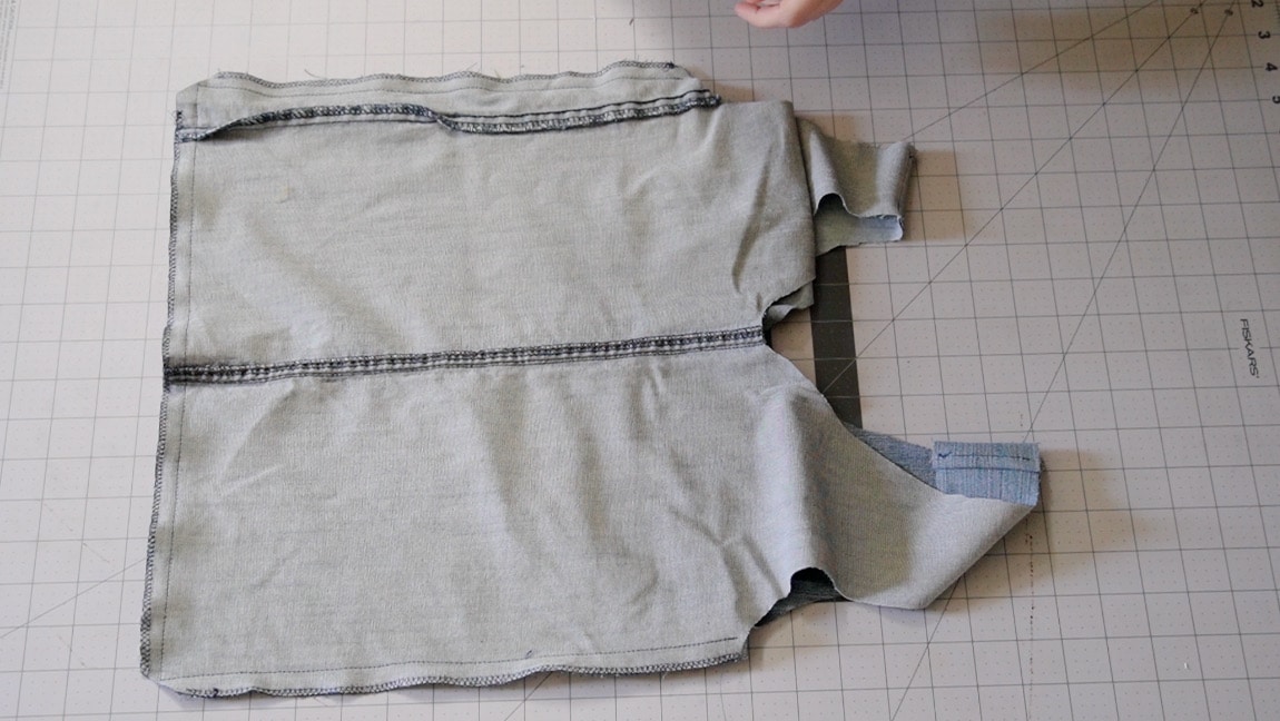 sew side, bottom, and straps of bag