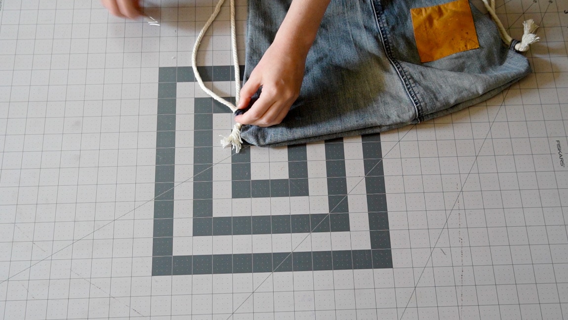 add drawstring to the belt loops