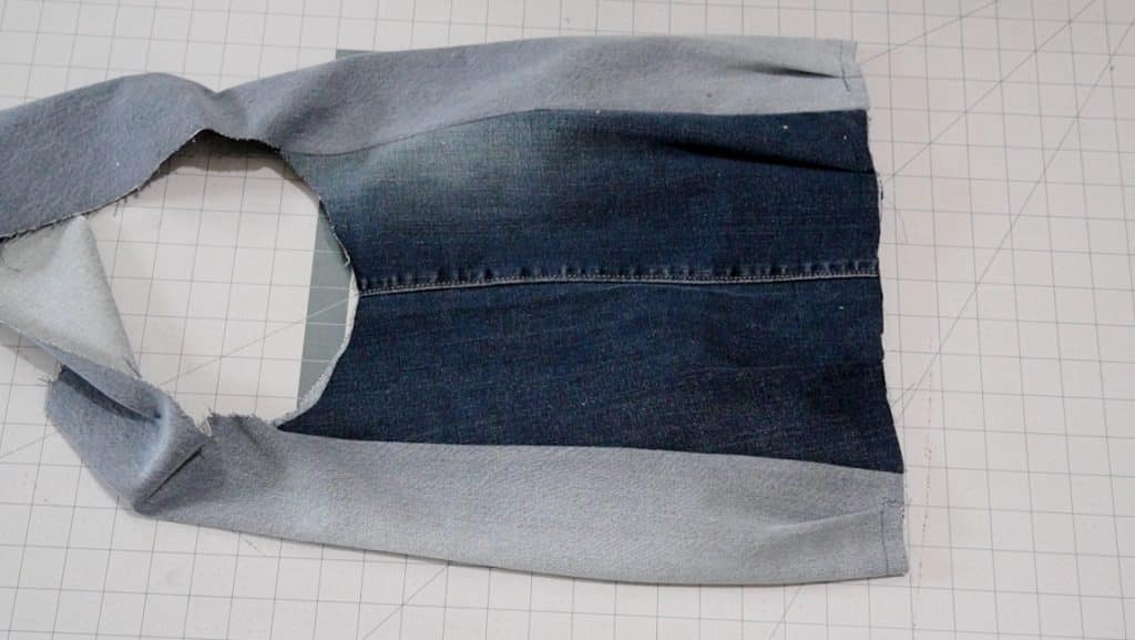 sew bag pieces together