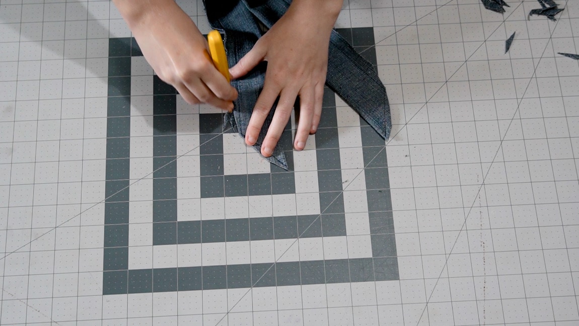 clip corners of belt