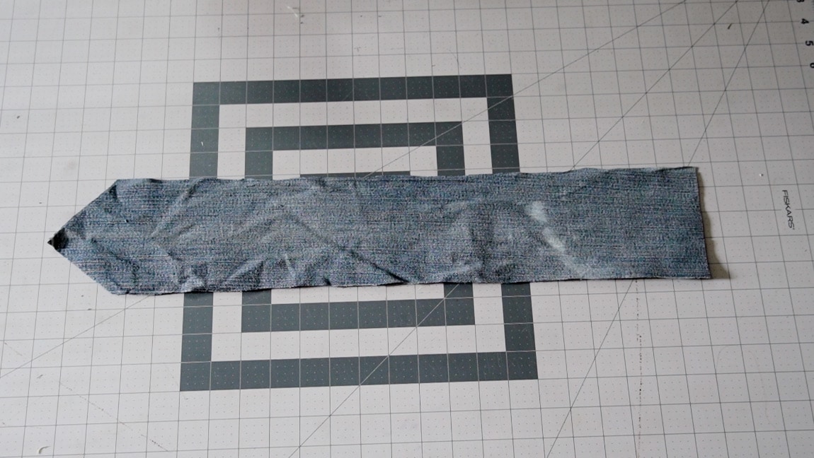 cut out the belt pattern from the jeans