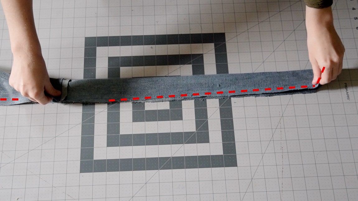 fold belt in half and sew