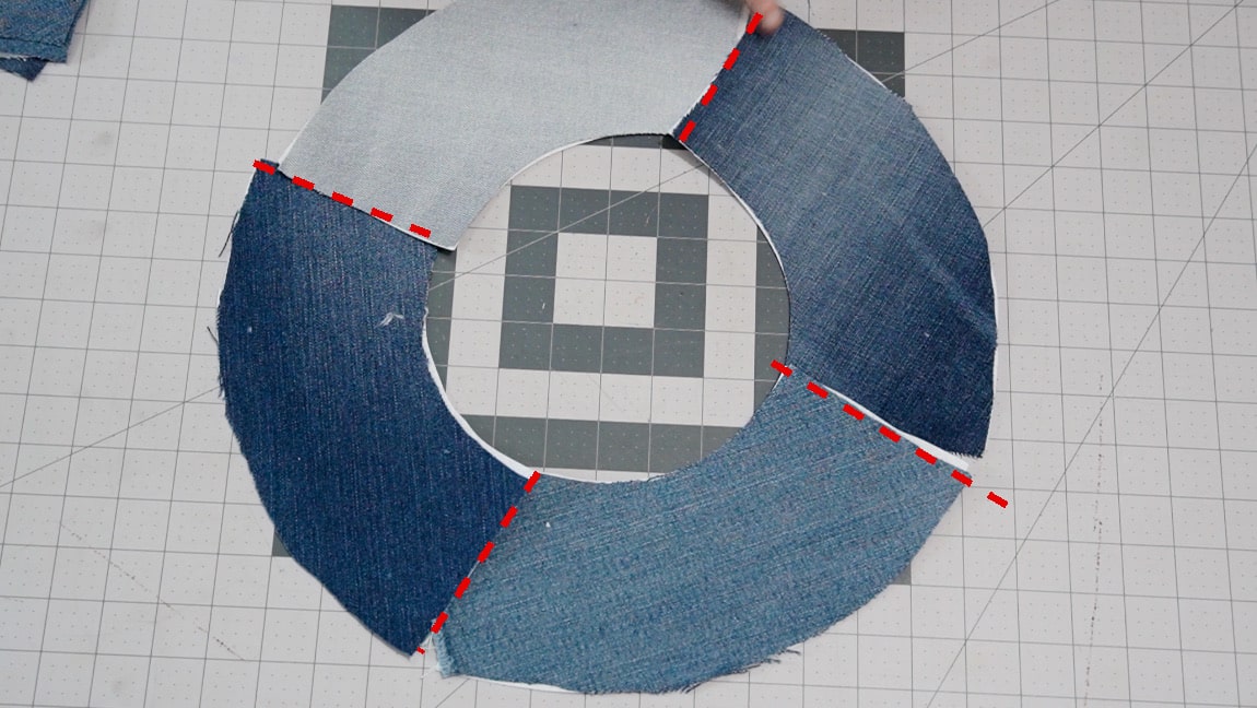 sew brim together into a loop