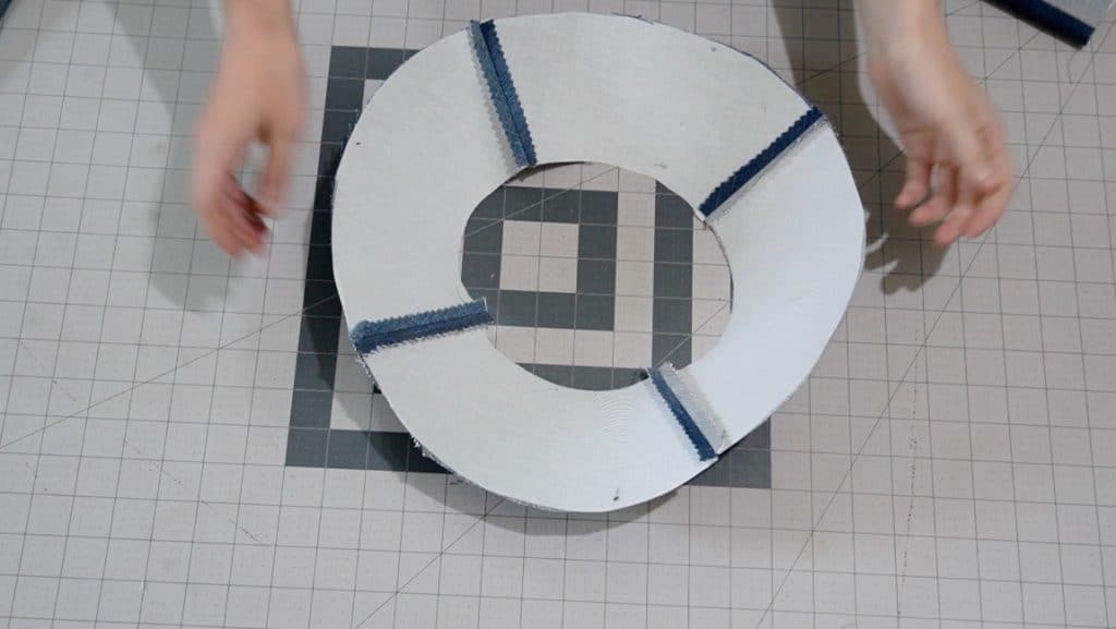 sew brim together into a loop