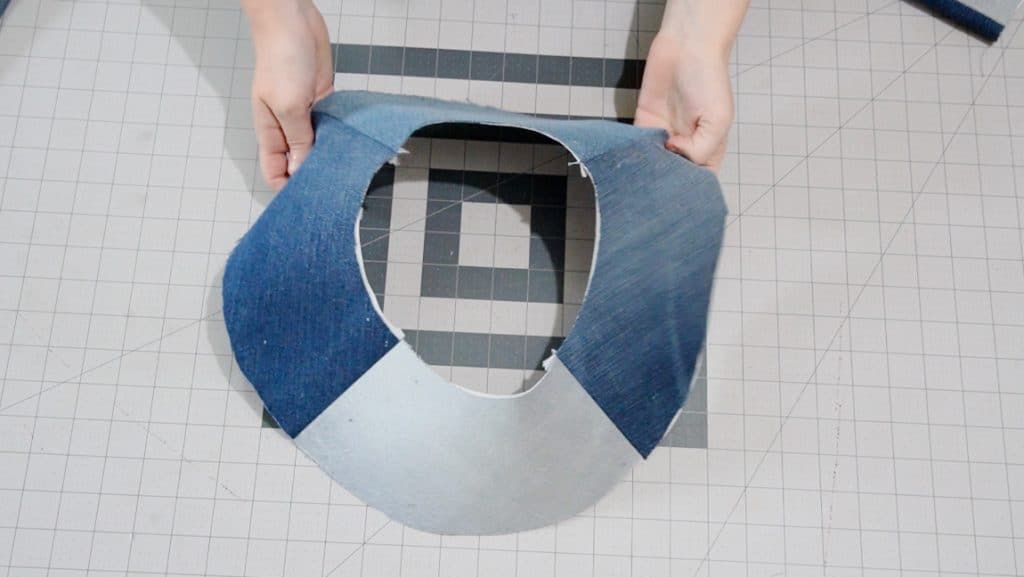 sew brim together into a loop