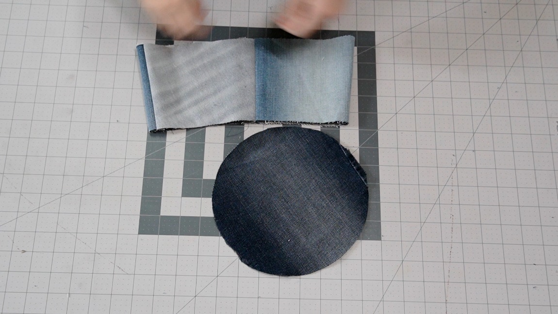 sew crown lining to top