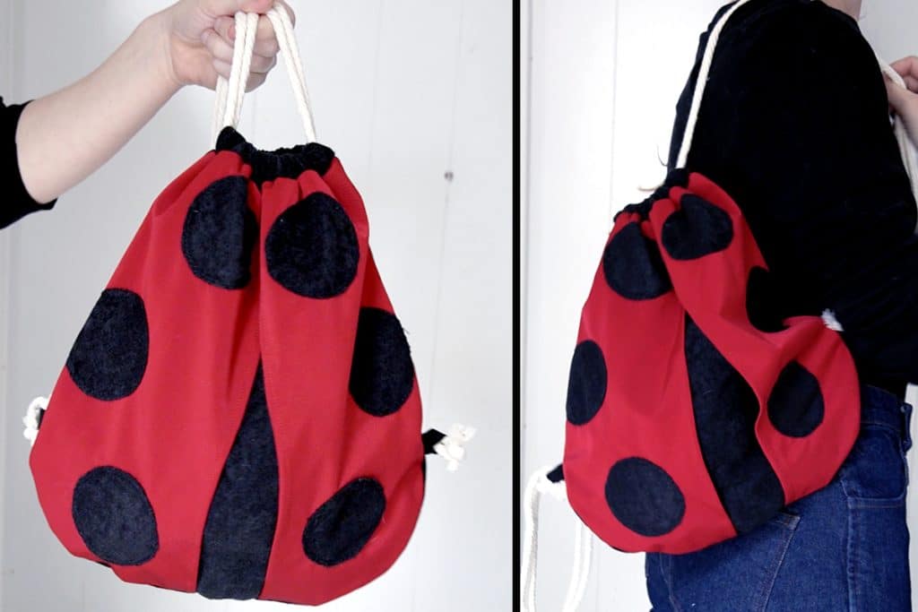 ladybug drawstring backpack