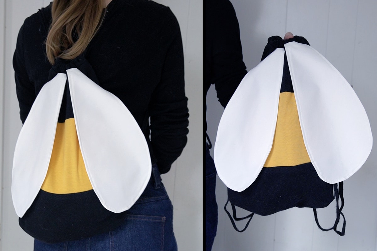 bumble bee drawstring bag
