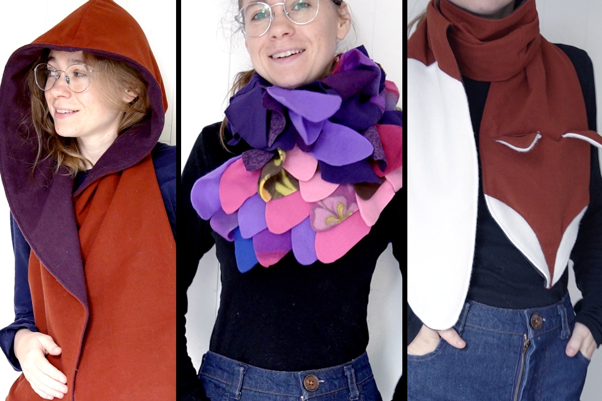 examples of fleece scarfs