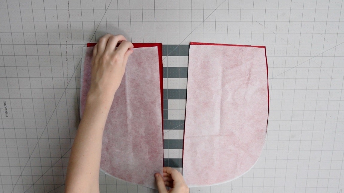 add interfacing to wings