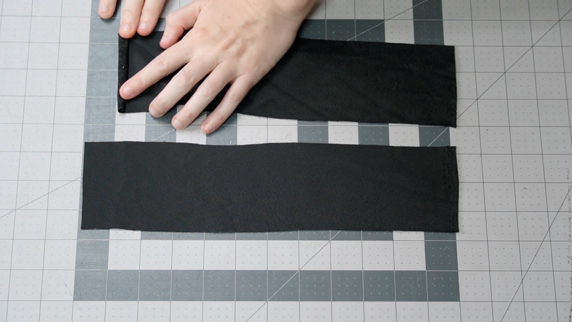 hem edges of casing