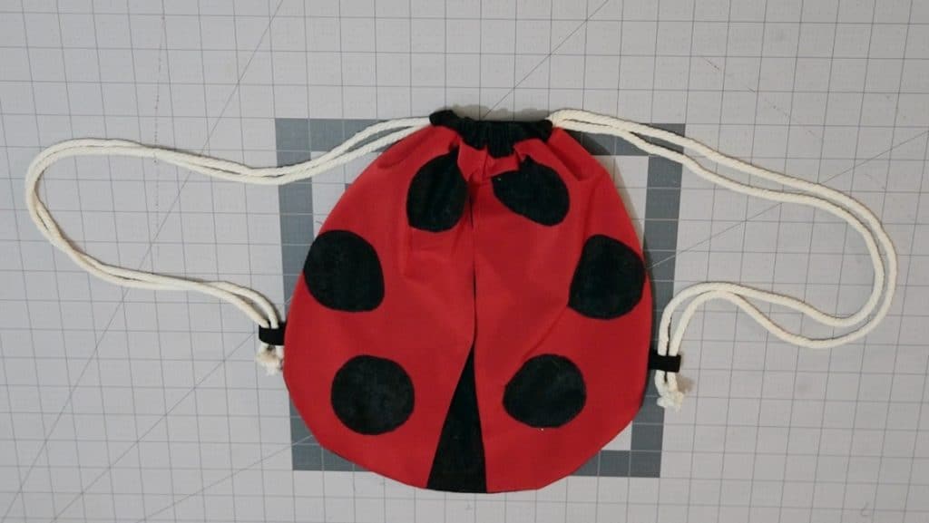 finished ladybug bag