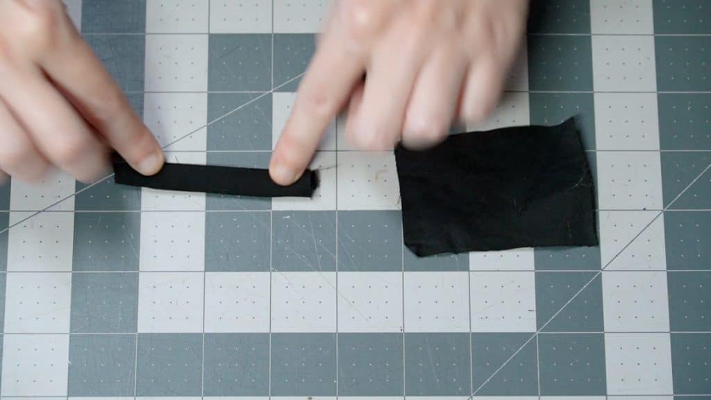 fold tab in half