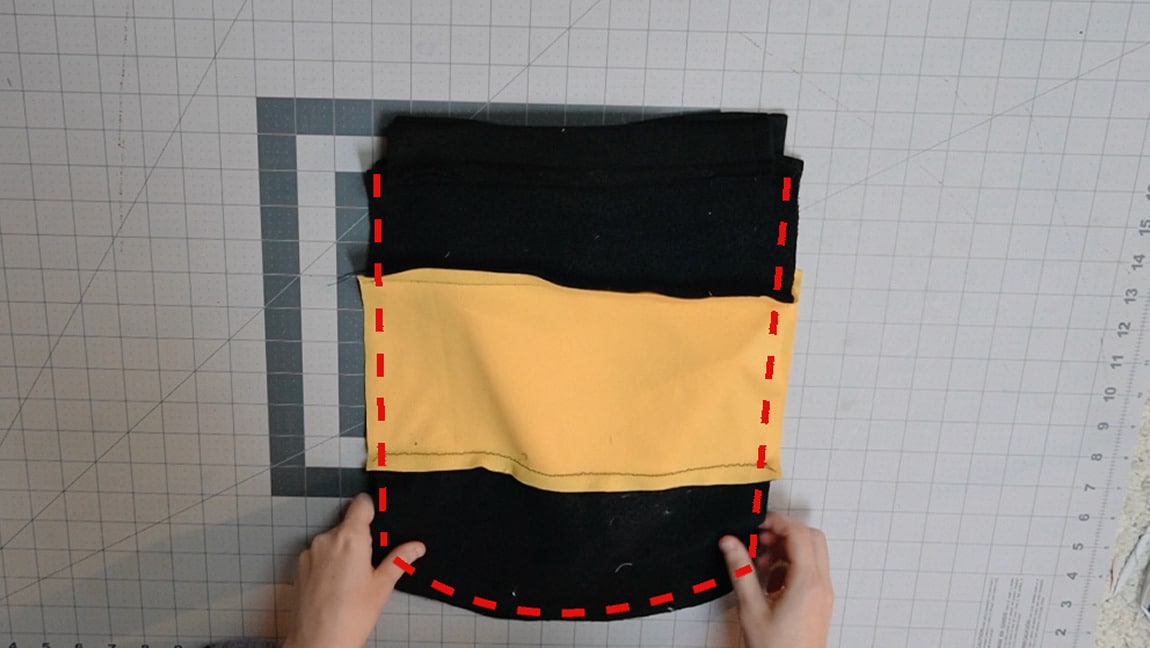 sew bag front and back