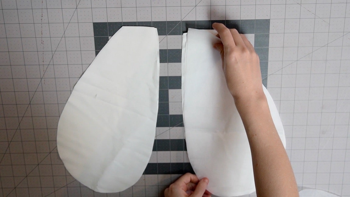 add interfacing to wings