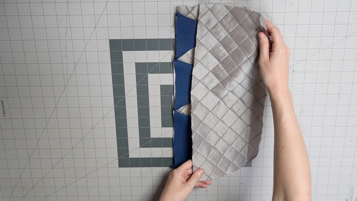sandwich spikes and sew front together