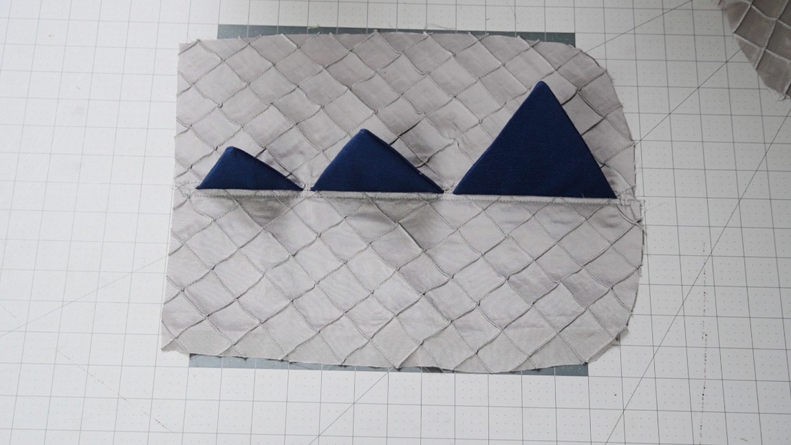 topstitch open seam on both sides of spike