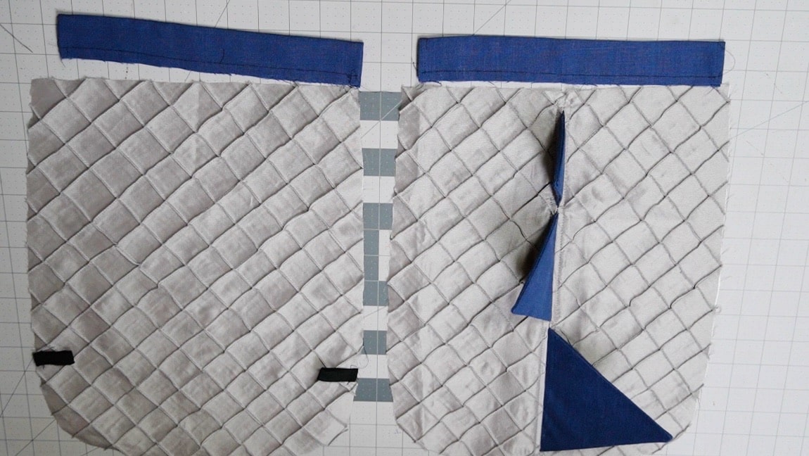 sew casing to top of bag front and back