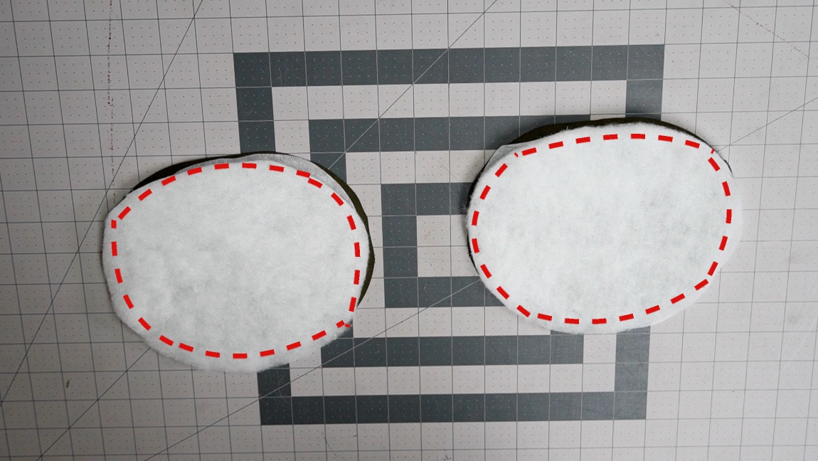 apply batting to shell pieces