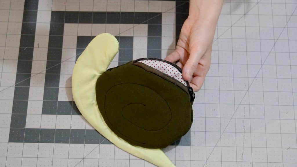 finished snail pouch