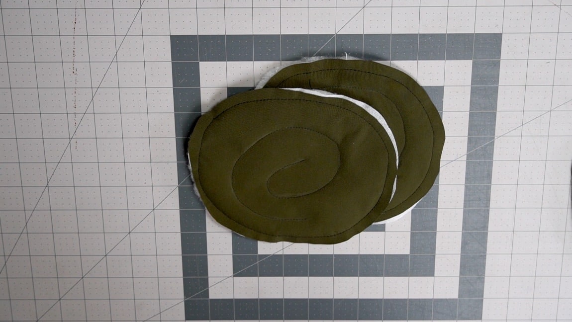 sew swirl onto shell