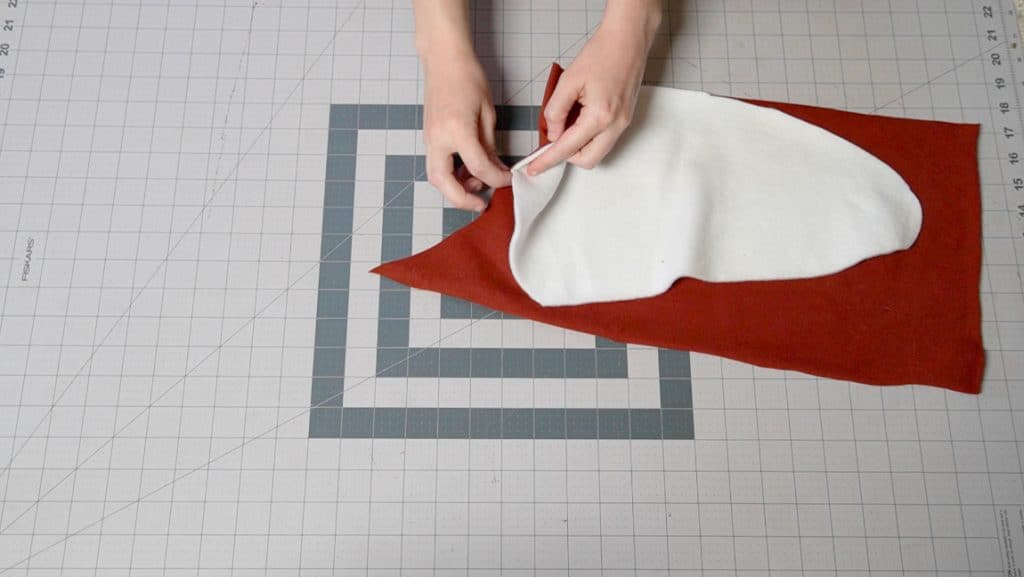 sew white to fox tail