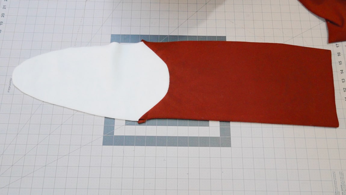 sew white to fox tail