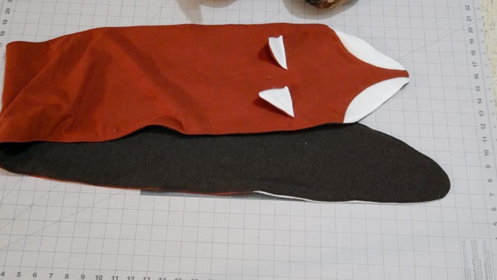 finished fox scarf