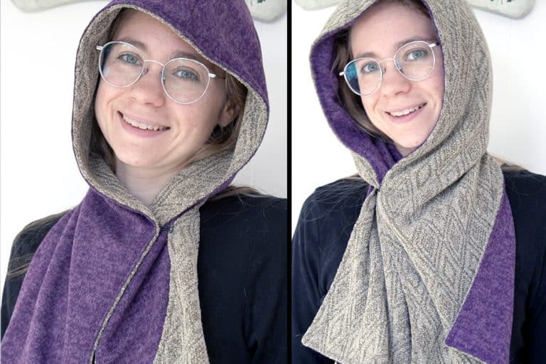 finished hooded scarf
