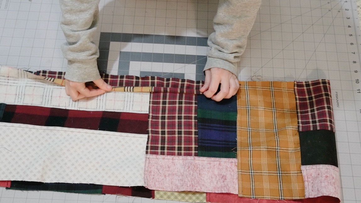 hem the sides of the scarf