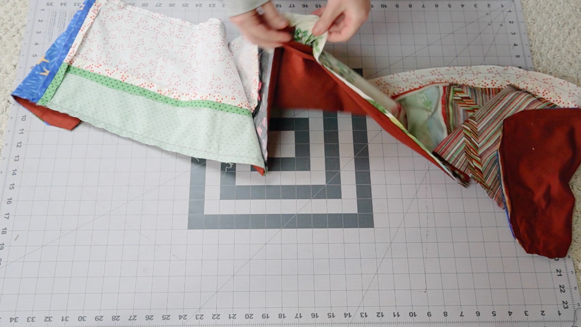 turn scarf to right side