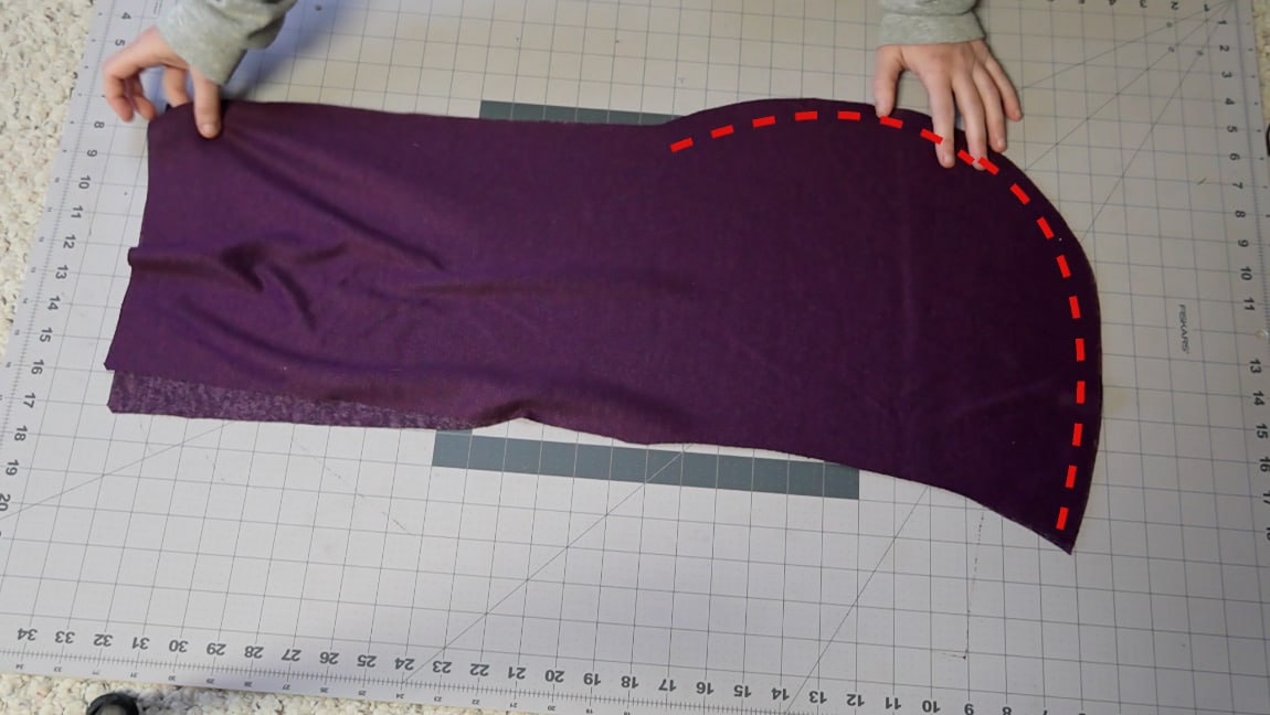 sew scarf hood together