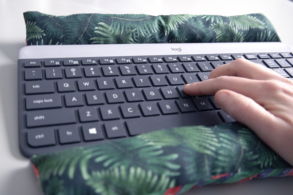 finished keyboard wrist rest