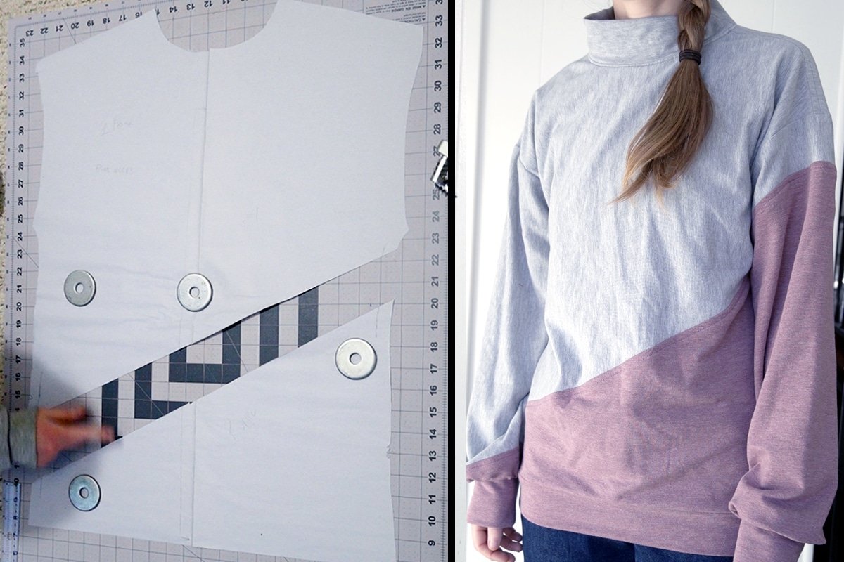 finished color block shirt