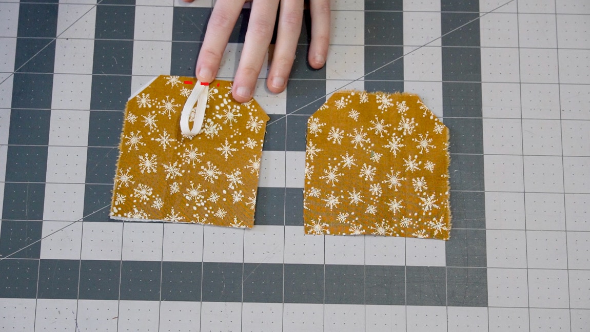 baste a loop of elastic to the top