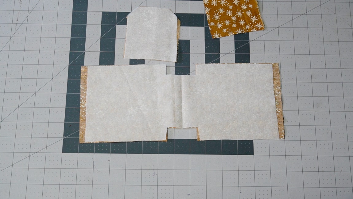 add interfacing to pouch and one top piece