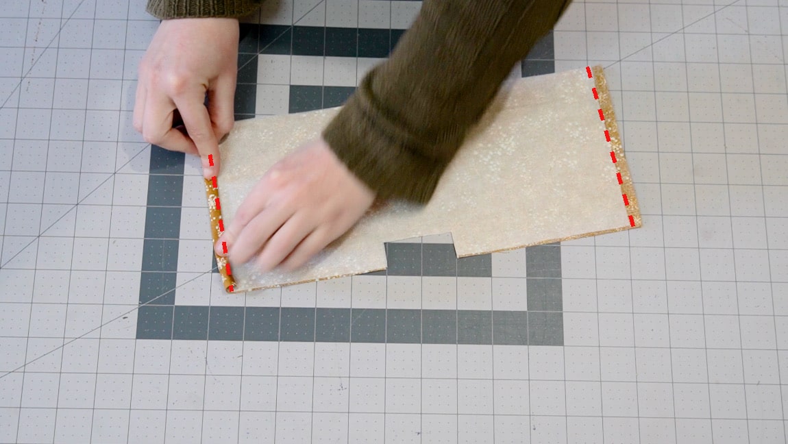 hem both ends of the pouch