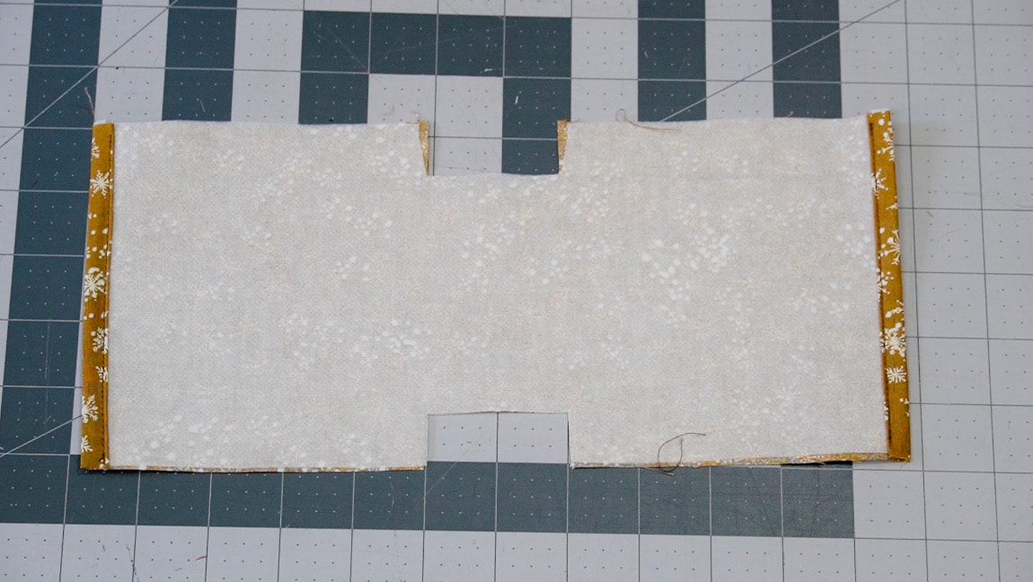 hem both ends of the pouch