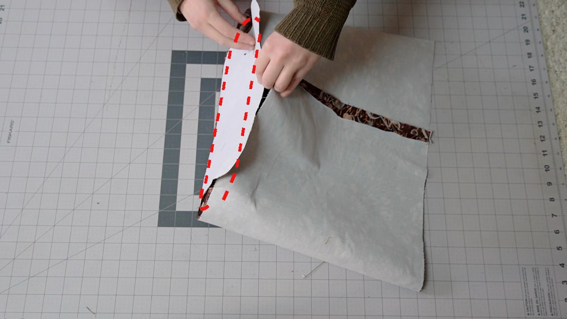 sew the bag to the base