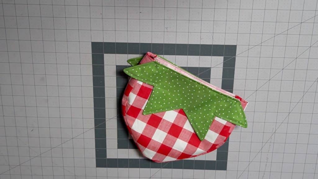 fold greens over to the front and top stitch